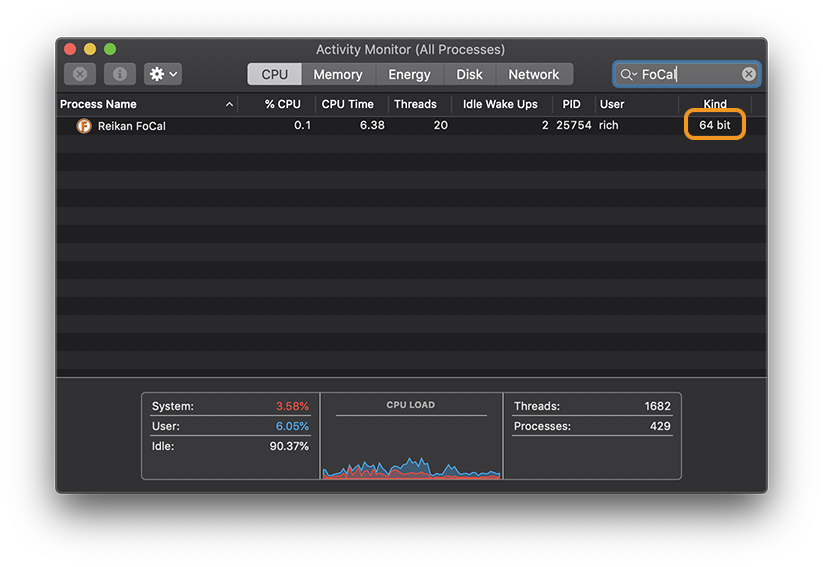 Reikan FoCal is now a 64-bit macOS application