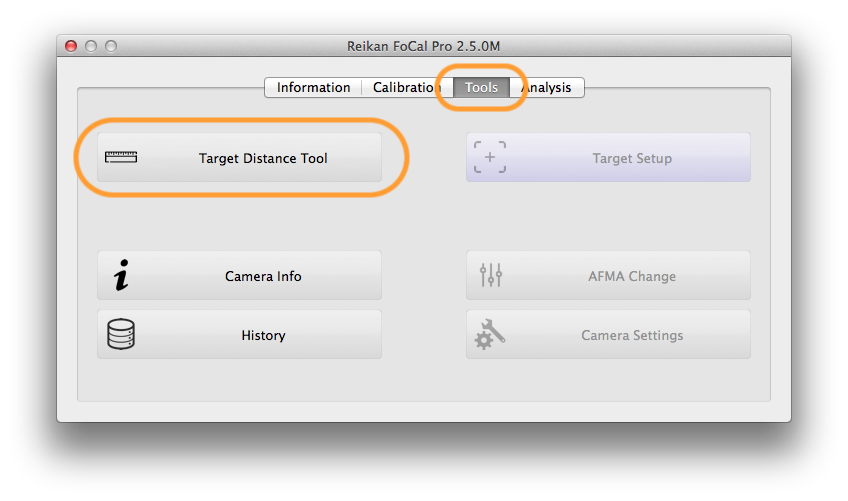 Auto focus calibration distance